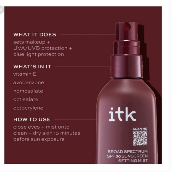 In the Know Broad Spectrum SPF 30 Sunscreen Setting Mist 3.3 oz Set of 2 New - Picture 3 of 11